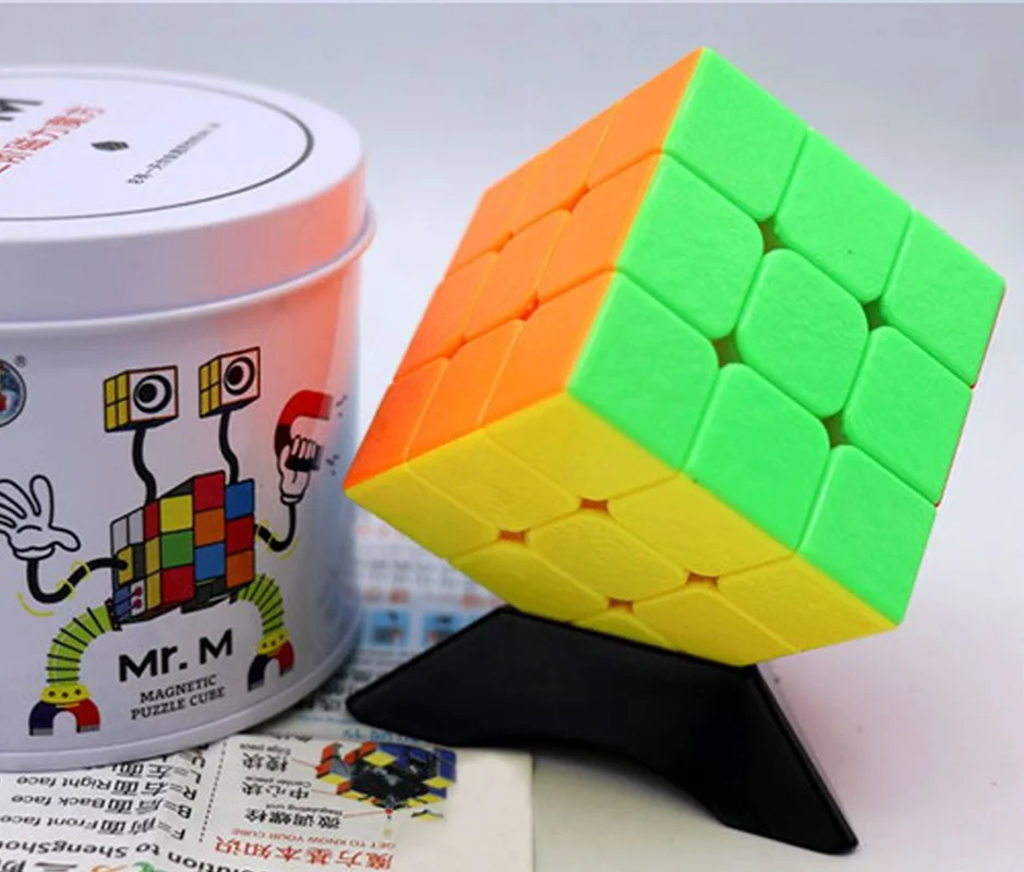 خرید روبیک مستر ام شنگ شو «قوطی فلزی، مگنتی»  Rubik Magic Cube SengSo Mr.M 3×3 Magnetic Puzzel Cube