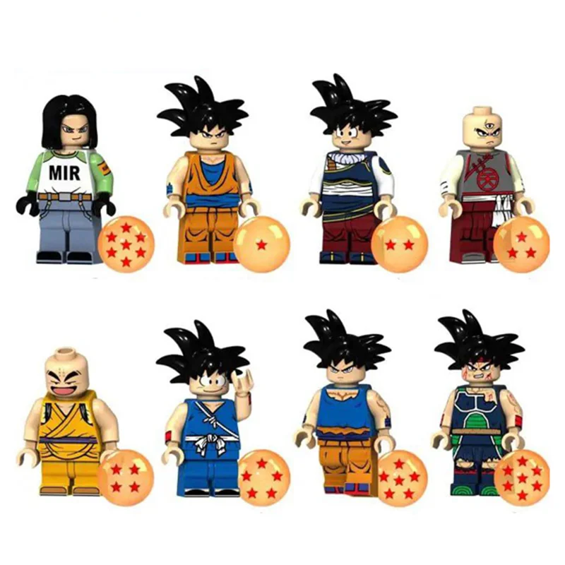 مینی فیگورهای لگو سری دراگون بال مجموعه ۸ تایی - فروشگاه سیناپسی