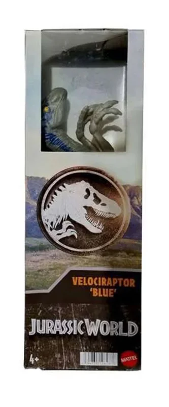 خرید فیگور برند متل عروسک دایناسور فیگور «جهان ژوراسیک ولوسیراپتور آبی»  Mattel Jurassic World Velociraptor 'Blue' figure HMF83