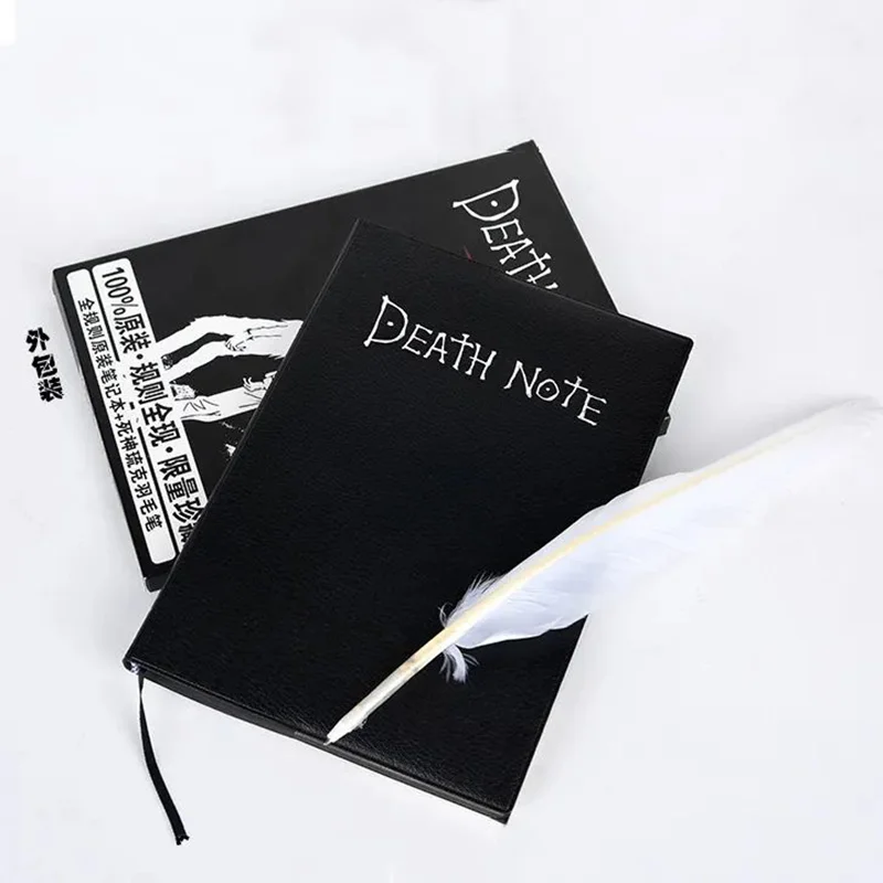 خرید دفتر دفترچه انیمه شینیگامی دفترچه لایت یاگامی «دفترچه مرگ دث نوت» Japanese Anime Death Note with Feather Pen Book Notebook