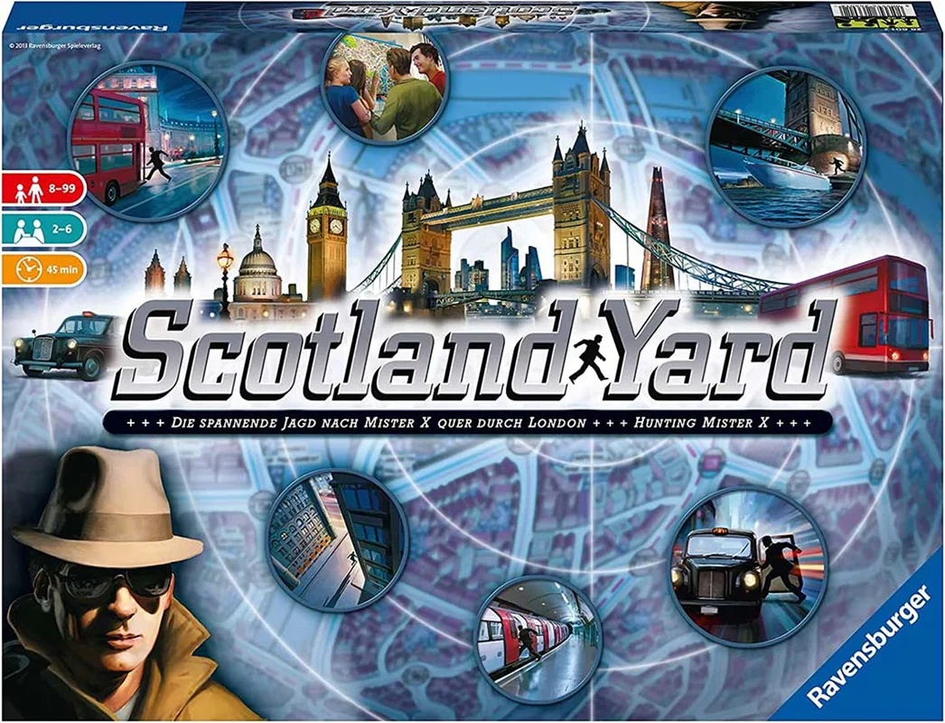 روی جعبه بازی فکری اسکاتلند یارد Scotland Yard  Board game