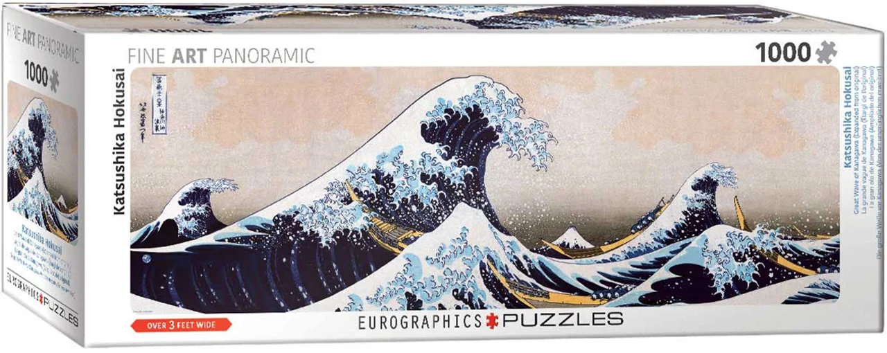 پازل یوروگرافیک 1000 تکه پاناروما «موج بزرگ کاناگاوا» Eurographics Puzzle Great Wave of Kanagawa 1000 pieces Panorama 6010-5487