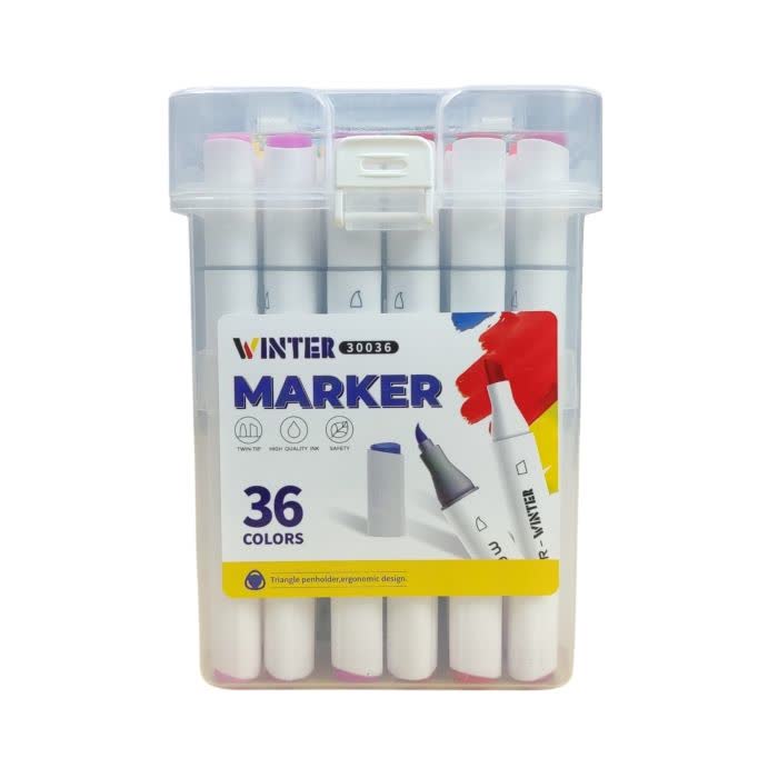 ماژیک وینتر دو سر 36 رنگ Winter Marker 30036