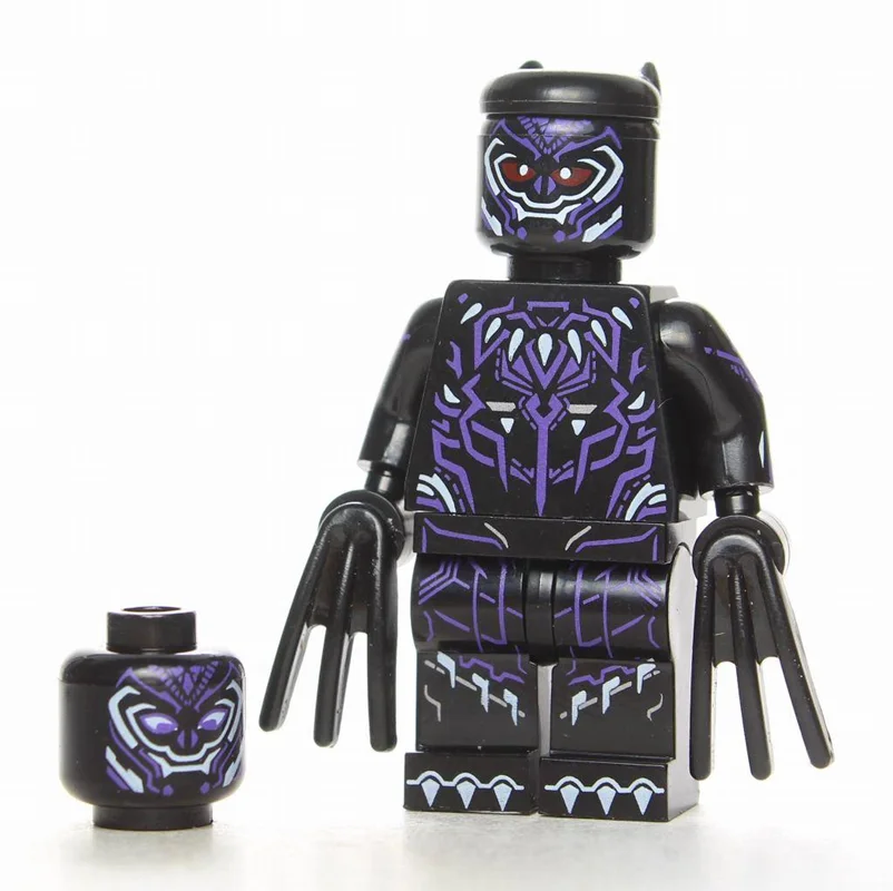 نمای سهبعدی مینی فیگور لگو بلک پنتر Black Panther