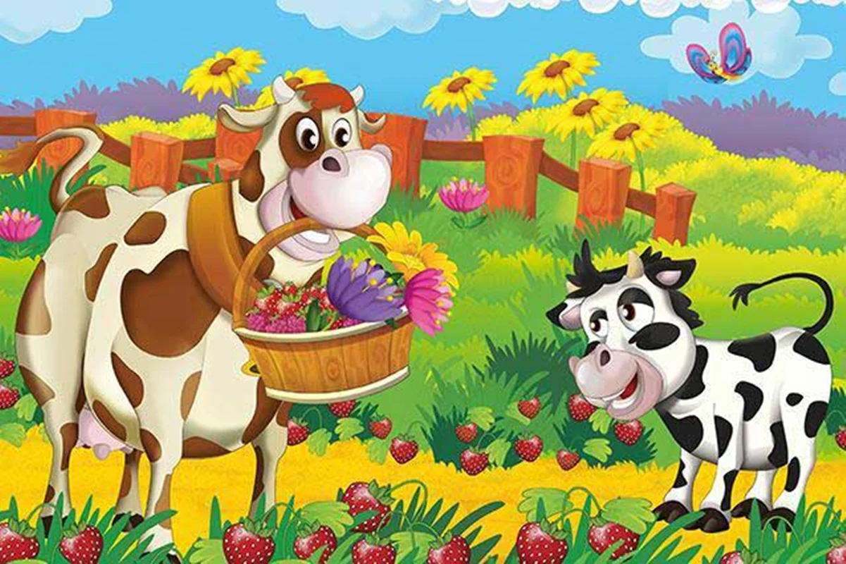 خرید آرت پازل کودکان چوبی 25 تکه «گاو رمانتیک»  Heidi Art Puzzle Kids Romantic Cow Wooden Puzzle 25 pcs 5870