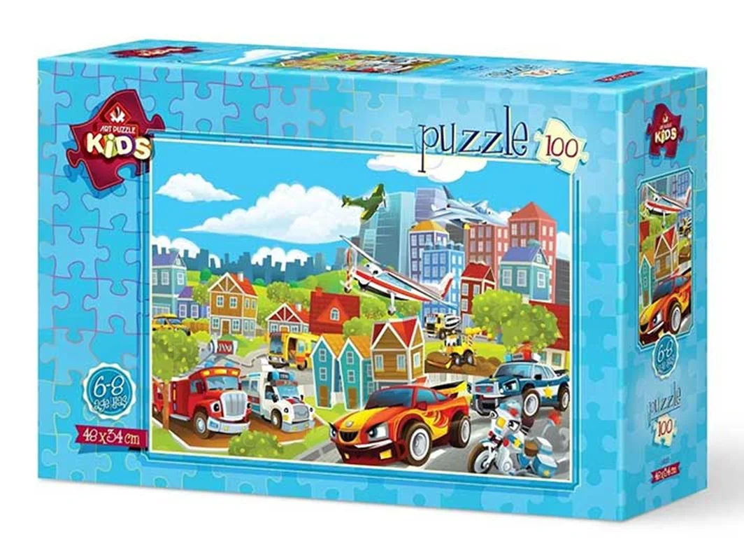 آرت پازل 100 تکه کودکان «وسایل نقلیه»  Heidi Art Puzzle Kids Vehicles 100 Pieces 5620