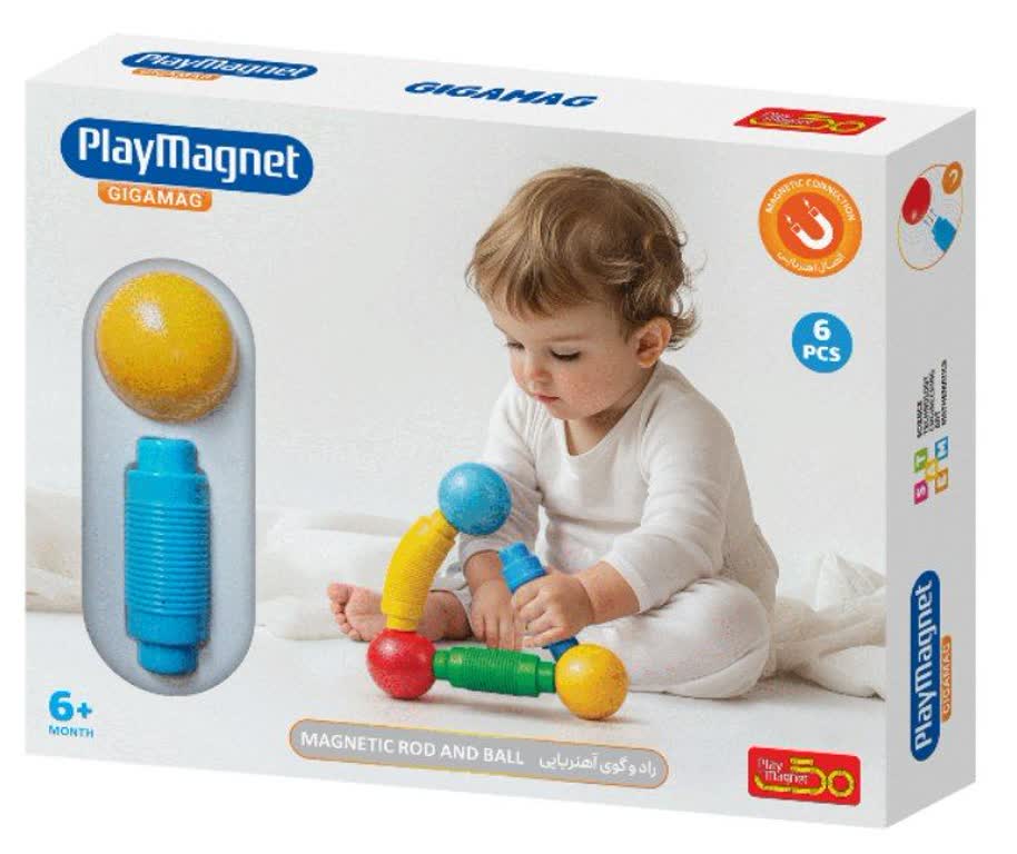 بازی گیگامگ 6 قطعه Play Magnet Gigamag
