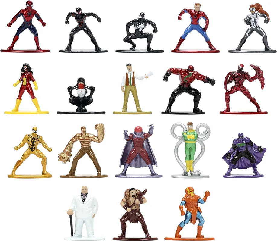 خرید نانو متال فیگور  جادا مارول اسپایدرمن «بسته 18 تایی سری 8» Marvel Spider Man Nano Metalfigs 18-Pack Figure Series 8