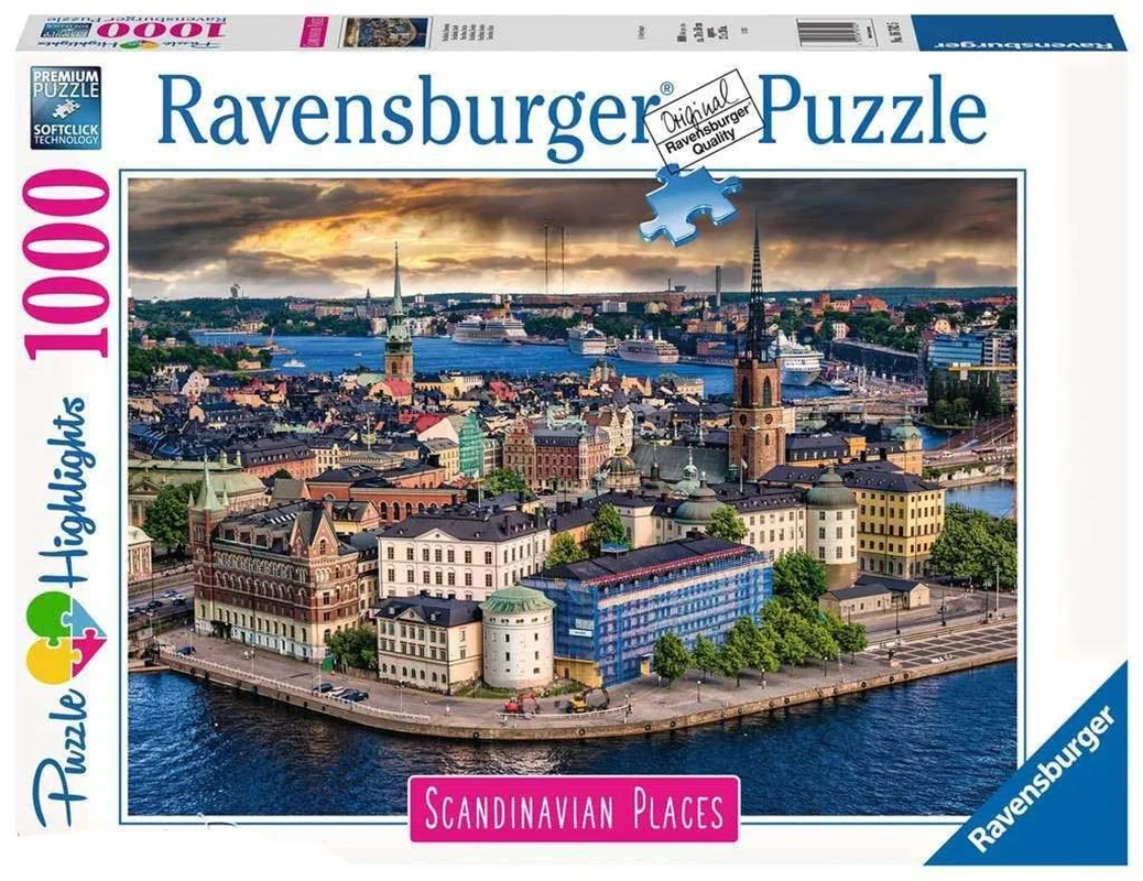 پازل رونزبرگر 1000 تکه «استکهلم سوئد» Ravensburger Puzzle Stockholm, Sweden 1000 Pieces 167425