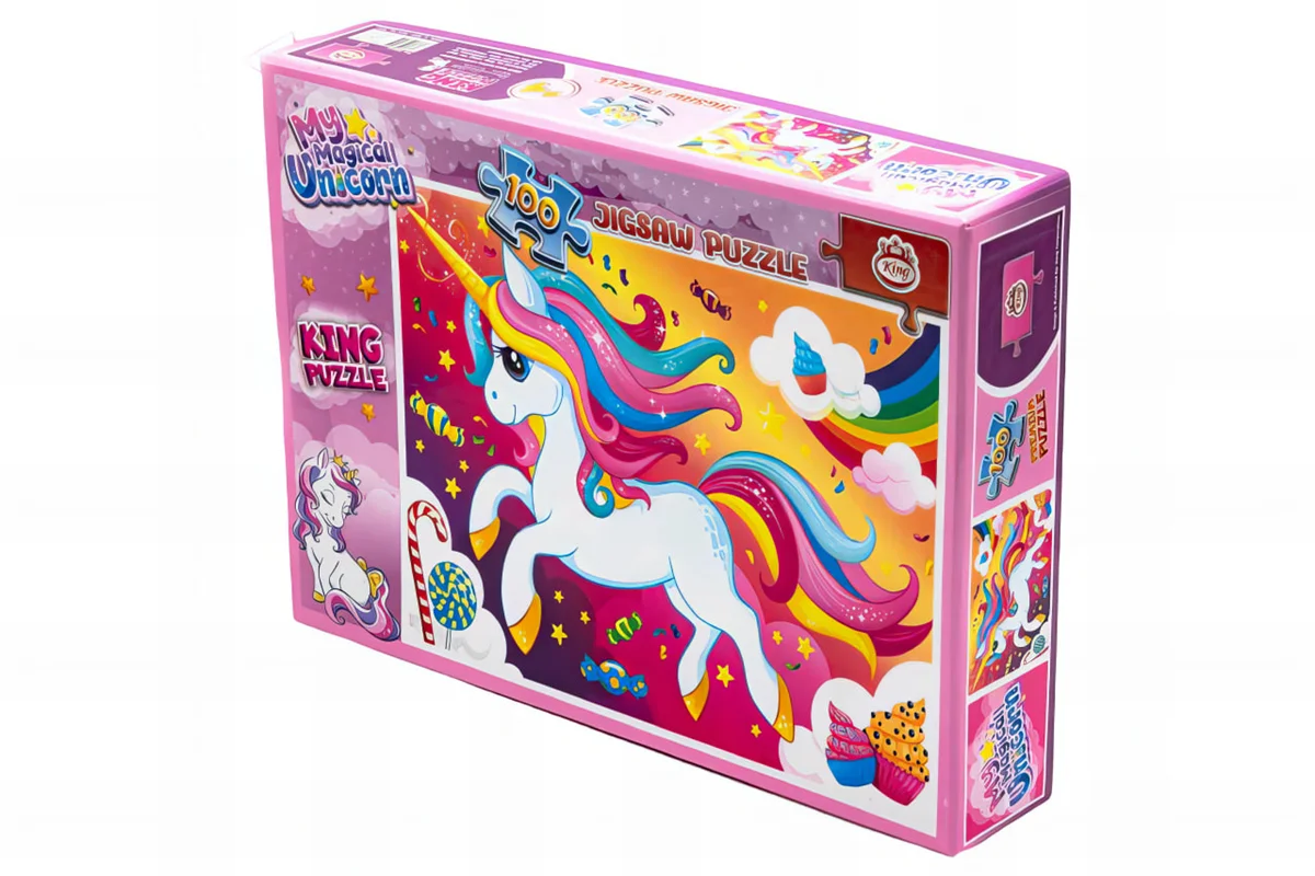 نمای جلوی جعبه پازل تکشاخ جادویی My Magical Unicorn 100قطعه