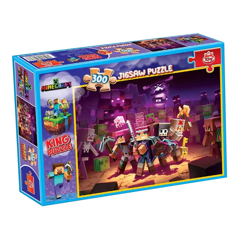 نمای سهبعدی جعبه پازل 300 تکه Minecraft برند King