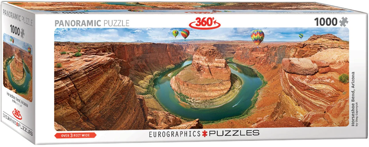 پازل یوروگرافیک 1000 تکه پاناروما «چنبره نعل اسبی، آریزونا» Eurographics Puzzle Horseshoe Bend, Arizona 1000 pieces Panorama 6010-5371