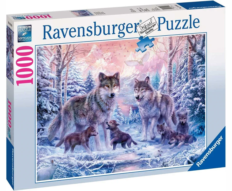 خرید رونزبرگر پازل 1000 تکه «گرگ ها» Ravensburger Puzzle Jigsaw Puzzle Wolves 1000 pcs 19146