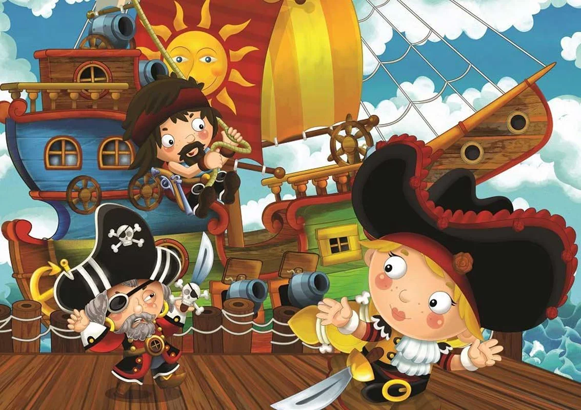 100 تکه دوم  آرت پازل 2x100 تکه کودکان «دزدان دریایی»  Heidi Art Puzzle Kids Pirates 2x100 Pieces 5640
