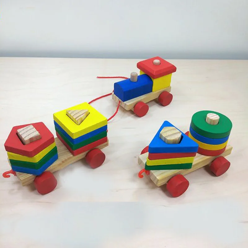 خرید بازی فکری «قطار چوبی مونته سوری» Play Wooden Toys Montessori Train 004 game