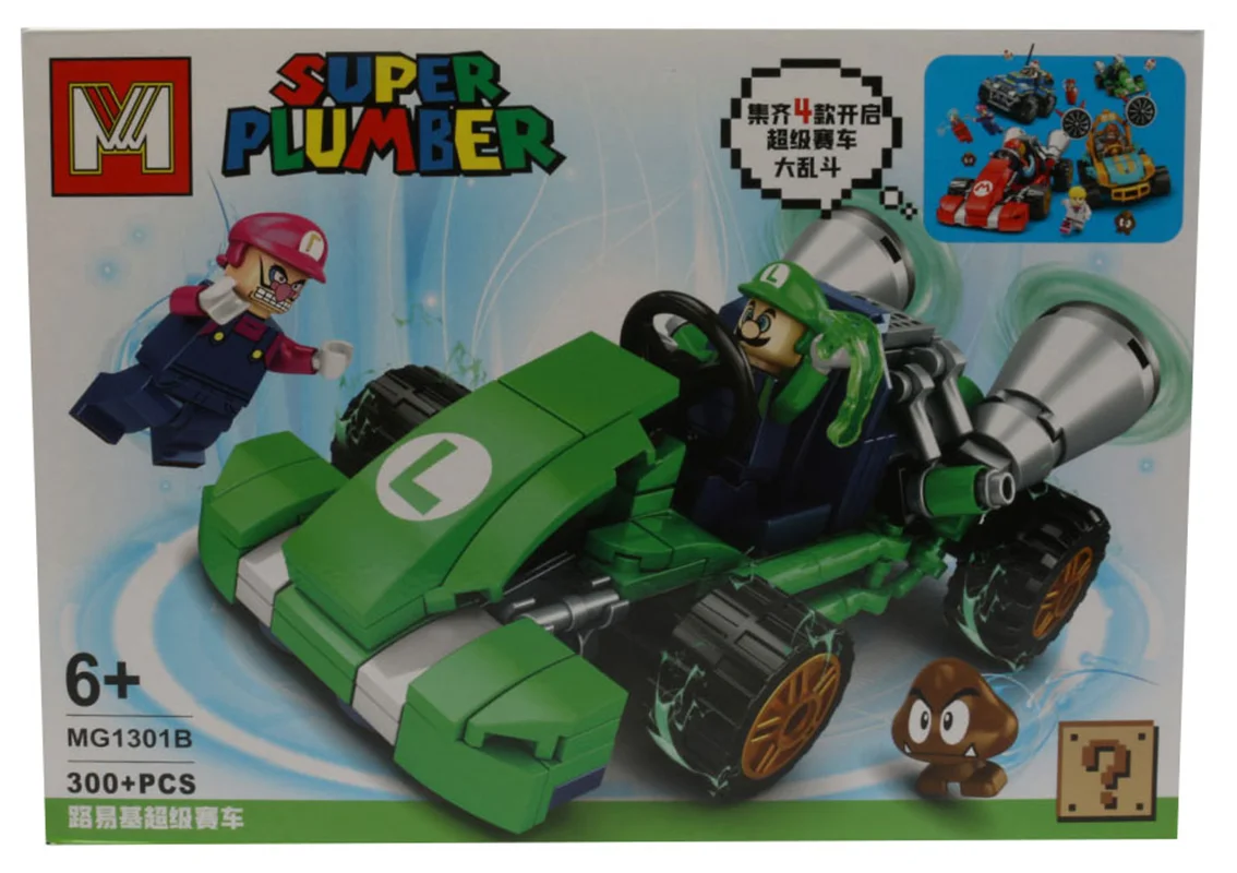 خرید لگو ماشین مسابقه، لگو ماریو، لگو لوئیجی، لگو ماشین ماریو، لگو سوپر مسابقه ماریو، لگو «ماشین مسابقه لوئیجی» Lego Super Luigi car 1301B