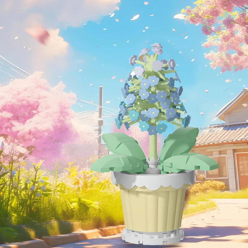 جعبه لگو گلدان گل سنبل 7220 درحالت دکور Hyacinth