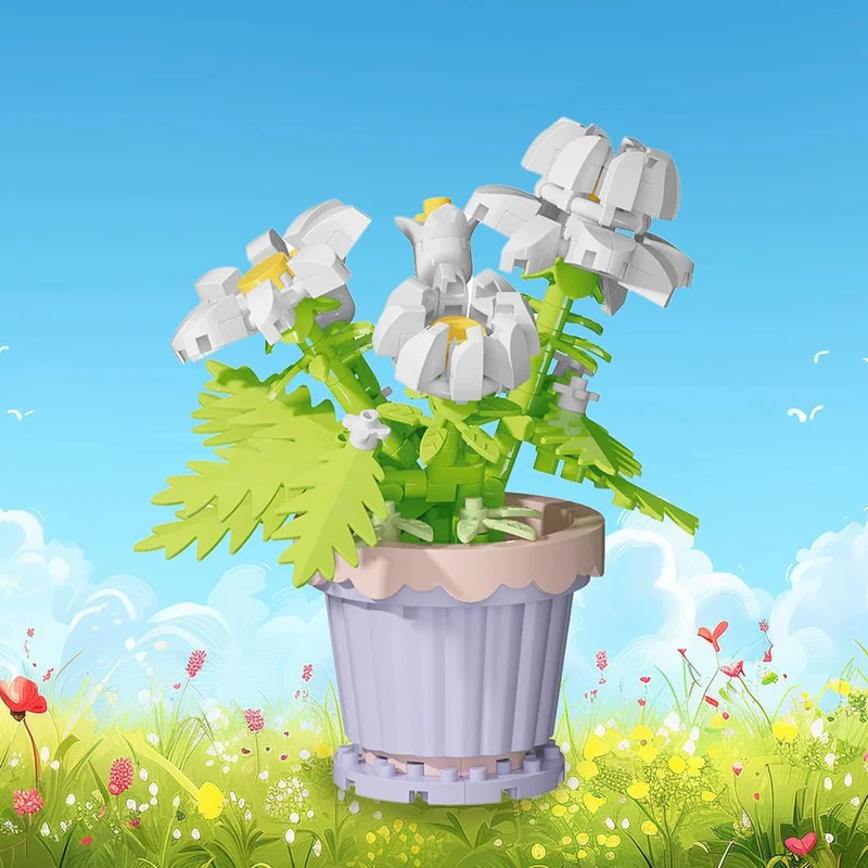 لگو گلدان گل ماگریت Beauty Of Flower Magritte 7225 در طبیعت
