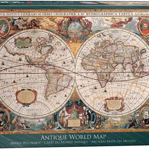 پازل یوروگرافیک 1000 تکه «نقشه عتیقه جغرافیایی جهان» 1997-6000