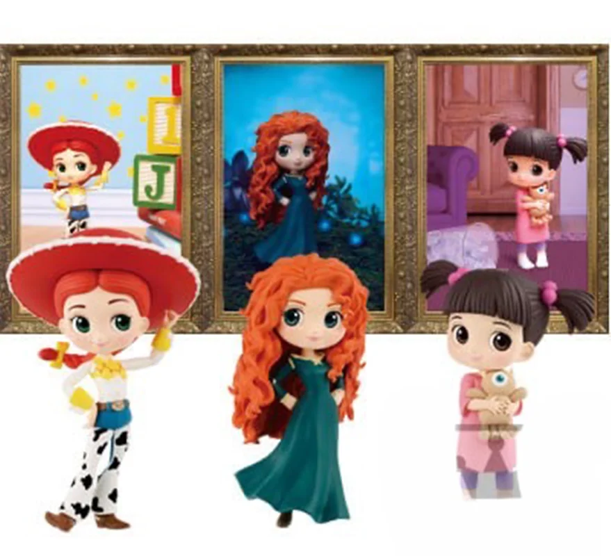 خرید اکشن فیگور شخصیت های پیکسار «ست 3 تایی جسی، بو، مریدا» Pixar Characters Q posket Boo, Merida, Jessie Figure