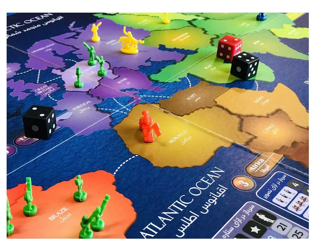 قطعات ارتش رنگی بازی فکری ریسک آیتوی iToy Risk از نمای نزدیک