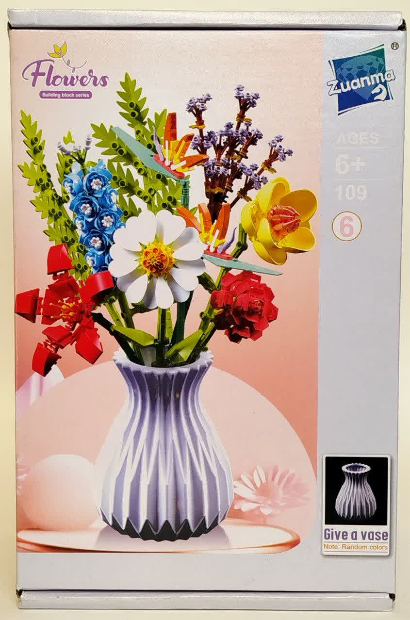 لگو گلدان با ۸ شاخه گل Building Block Flowers 109-6
