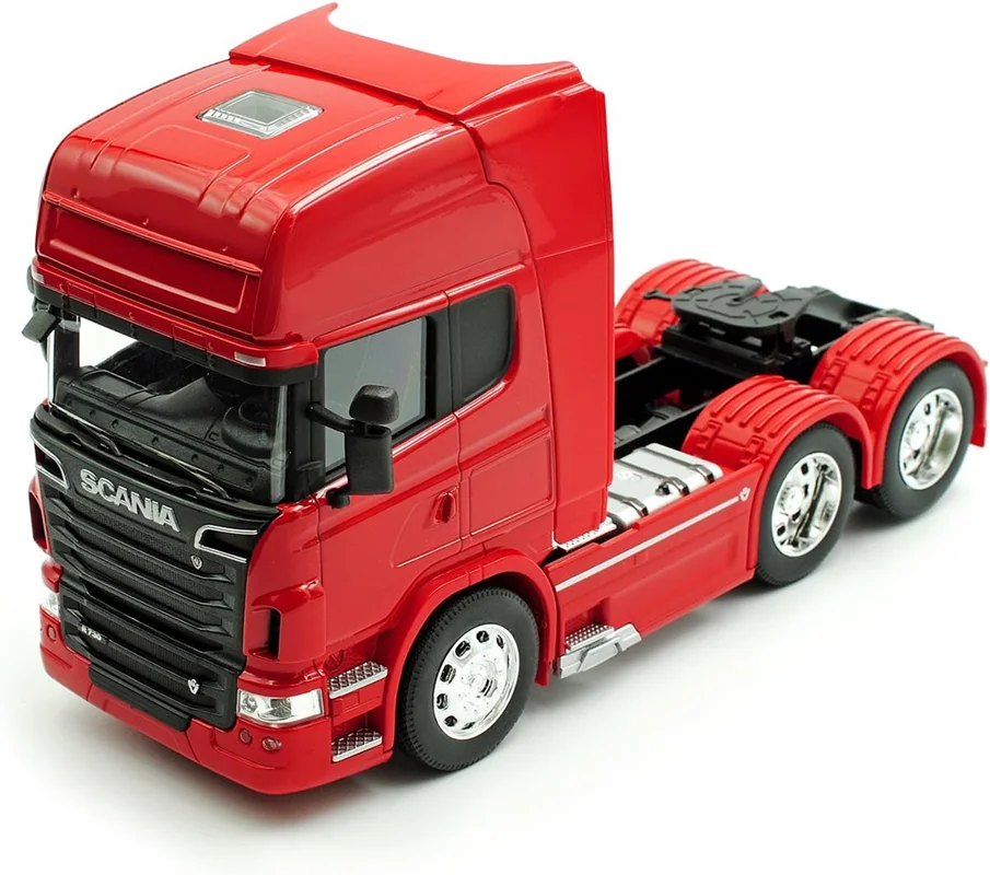 ماکت فلزی ماشین فلزی ویلی «کامیون کشنده یدک کش اسکانیا Welly Metal Die Cast Trailer Towing Vehicle Truck Scania V8 R730