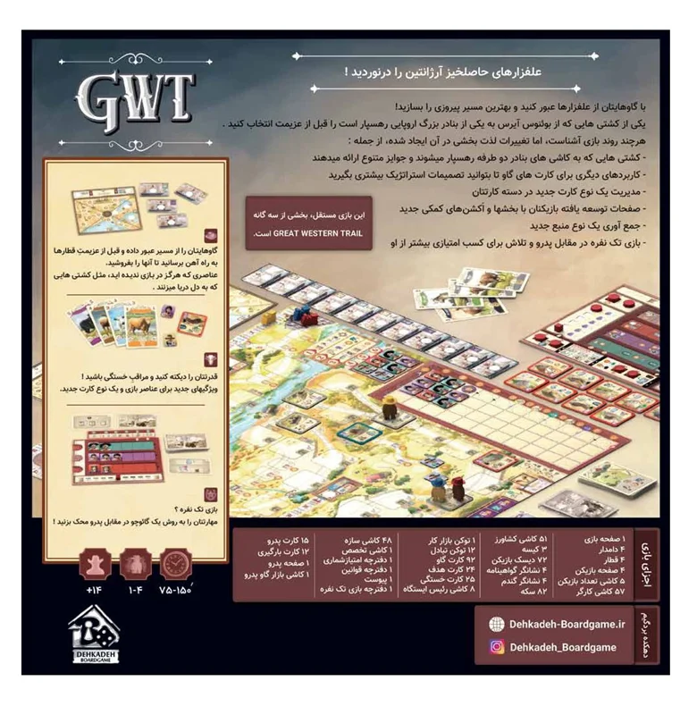 جعبه اصلی بازی مسیر بزرگ غرب: آرژانتین - نمای پشت