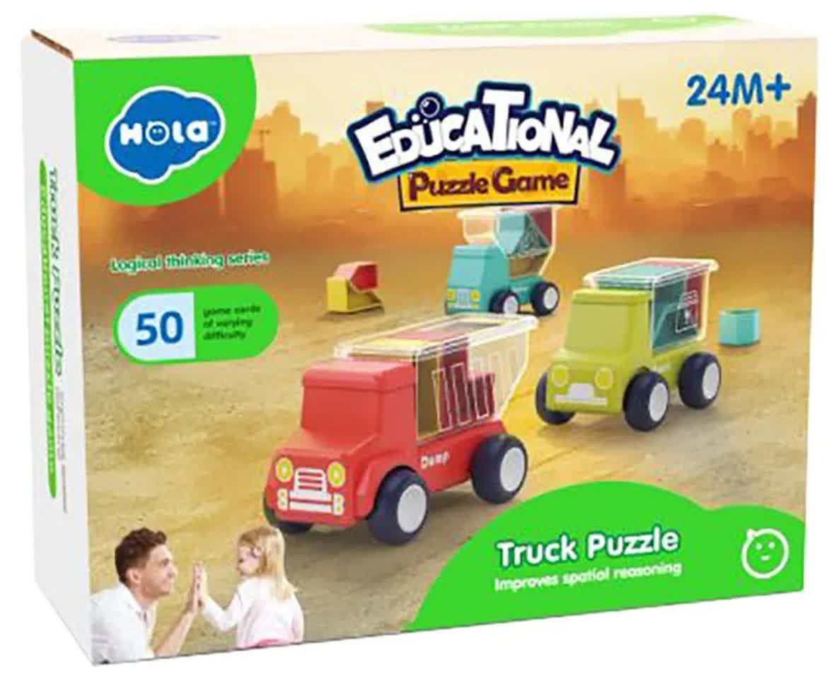 اسباب بازی هولا تویز پازل ماشین Puzzle Game Truck Puzzle E7980