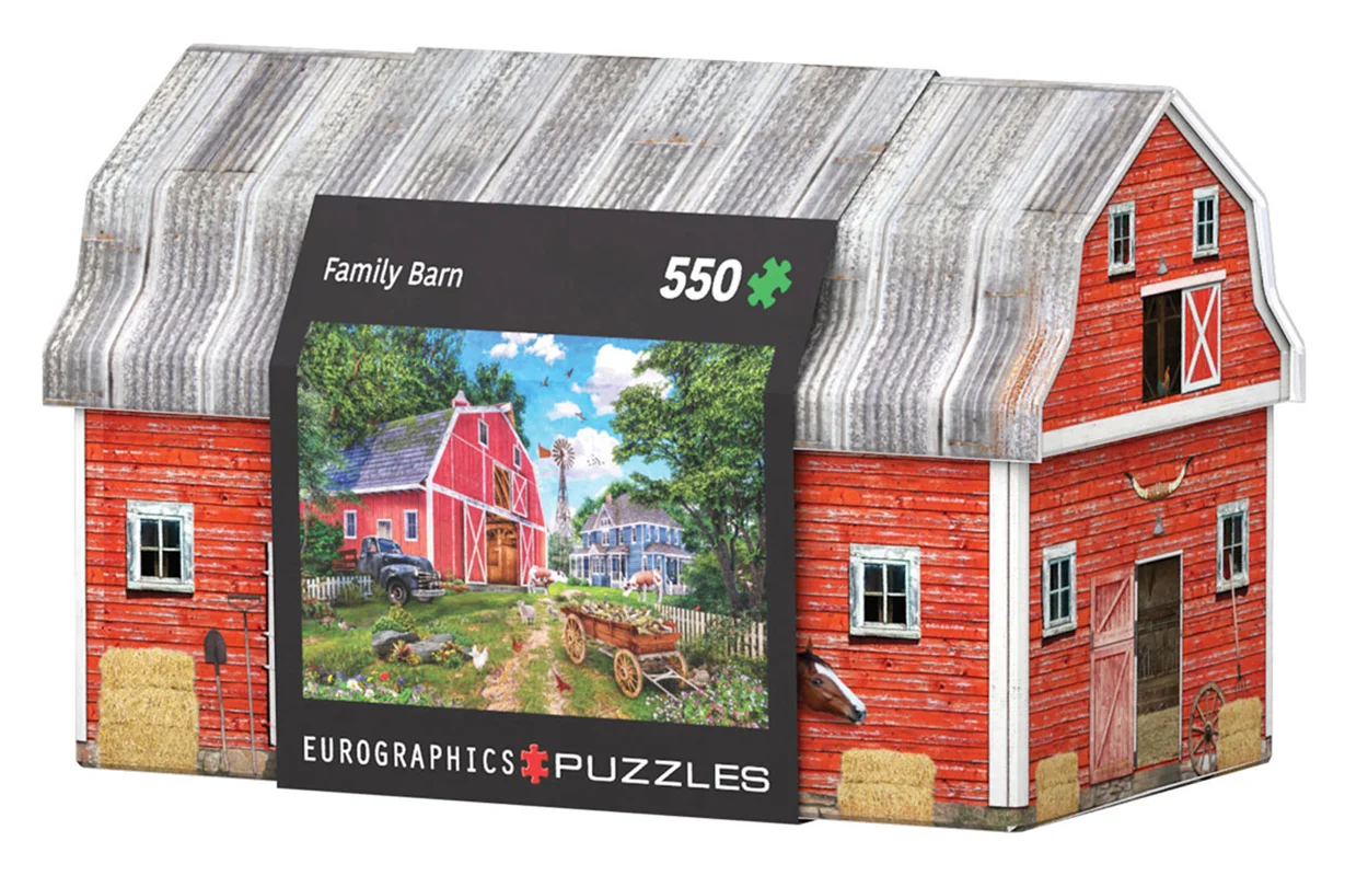 خرید پازل یوروگرافیک 550 تکه «مزرعه خانوادگی» Eurographics Puzzle Family Farm Tin 550 pieces 8551-5601