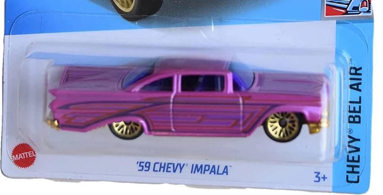 خرید ماشین فلزی ماکت فلزی هات ویلز «59 چوی ایمپالا» ماشین فلزی Hot Wheels 59 Chevy Impala Chevy Bel Air 4/5  70/250