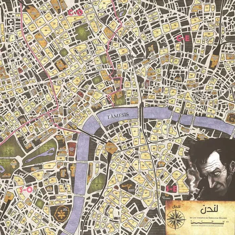 نقشه با جزئیات بازی فکری شرلوک هلمز کارآگاه مشاور
