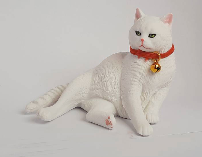 فیگور گربه سفید نشسته  Garden Cat Figure  PL127-3725