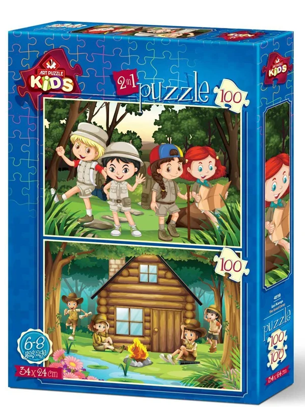 خرید آرت پازل 2x100 تکه کودکان «اردوگاه پیشاهنگی» Art Kids Puzzle Scout Camp 2x100 Pieces 4519
