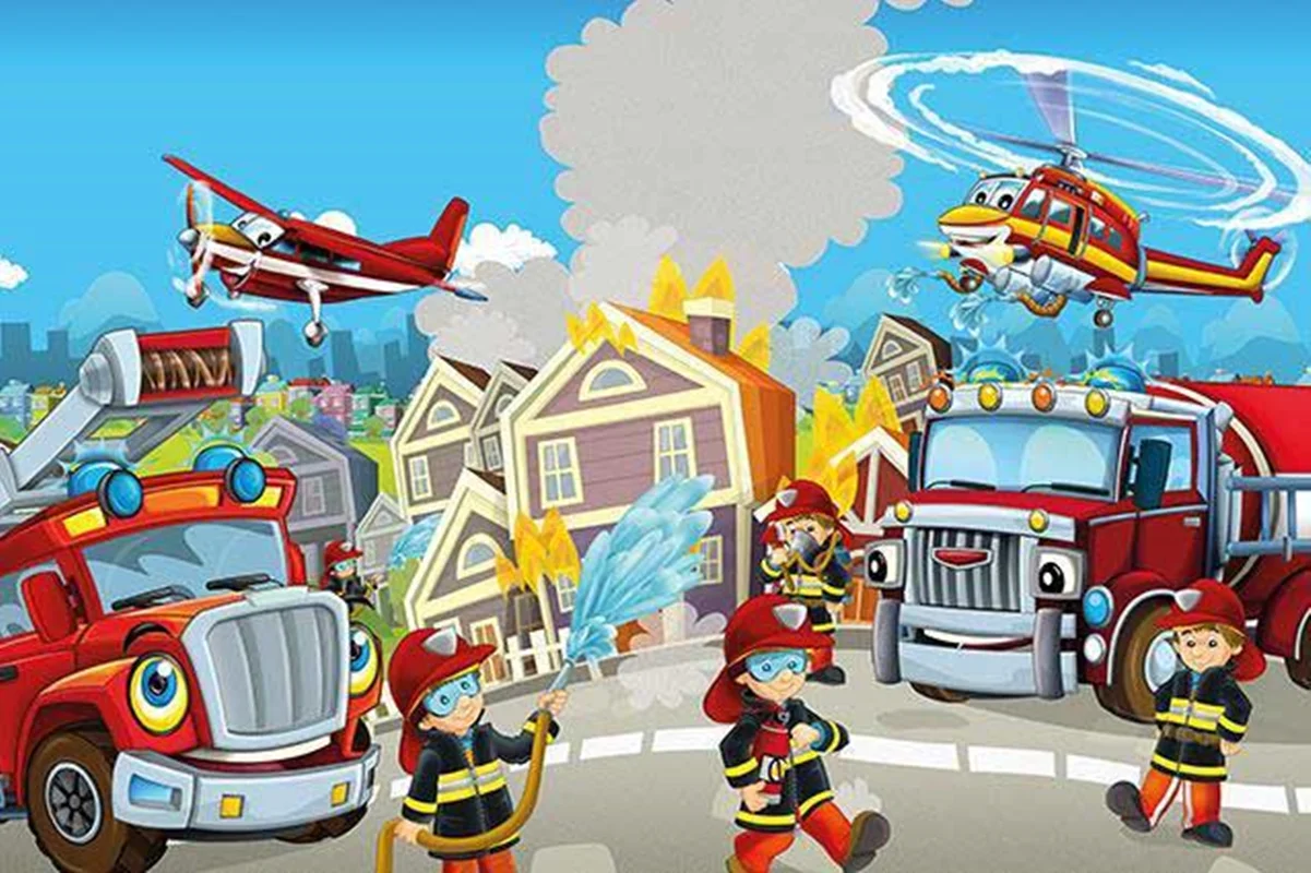 خرید آرت پازل کودکان چوبی 50 تکه «قهرمانان آتش نشانی»  Heidi Art Puzzle Kids Hero Firefighters Wooden Puzzle 50 pcs 5891