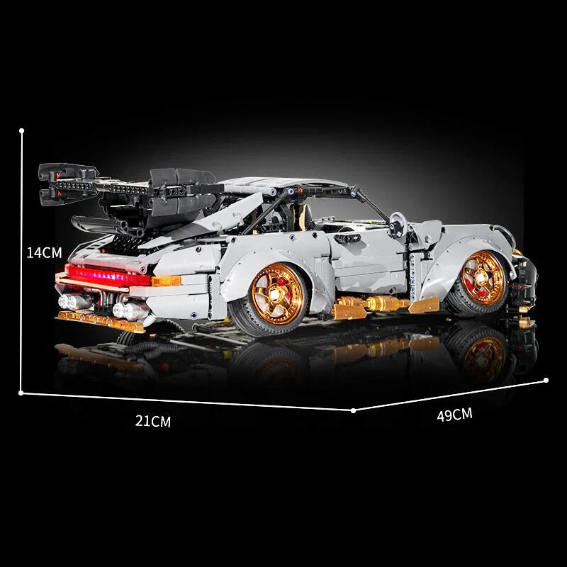 مای پشت جعبه بستهبندی لگو پورشه 964 با ابعاد