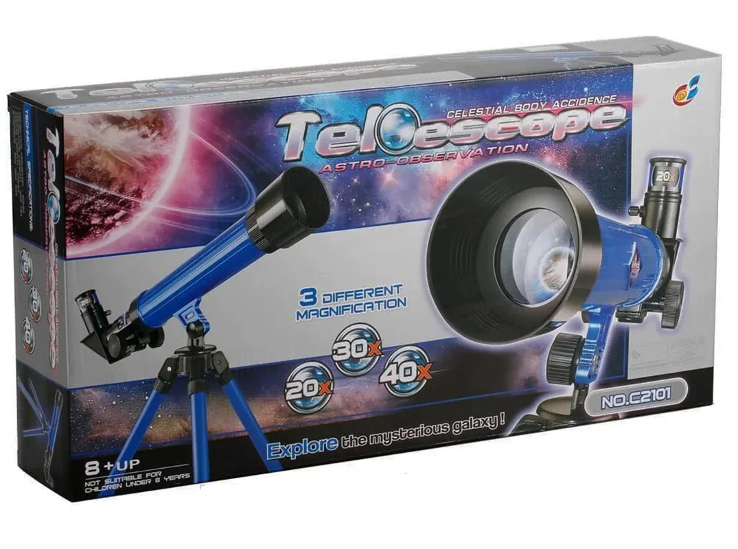 خرید بازی فکری تجهیزات علمی «تجهیزات علمی «تلسکوپ آموزشی C2101» Chang Sheng Toys Astro Observation Educational Telescope Celestial Body Accidence