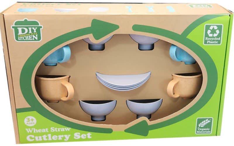 ست ظروف پذیرایی با کارد و چنگال 24 تکه Wheat Straw Cutlery Set HG-965