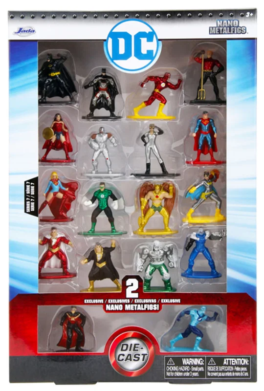 خرید نانو متال فیگور  جادا دی سی «دی سی بسته 18 تایی شامل دو نانو متال فیگور انحصاری» Jada DC Comics Nano Metalfigs 2 Exclusive Nanometalfigs! 18-Pack Figure Series 7