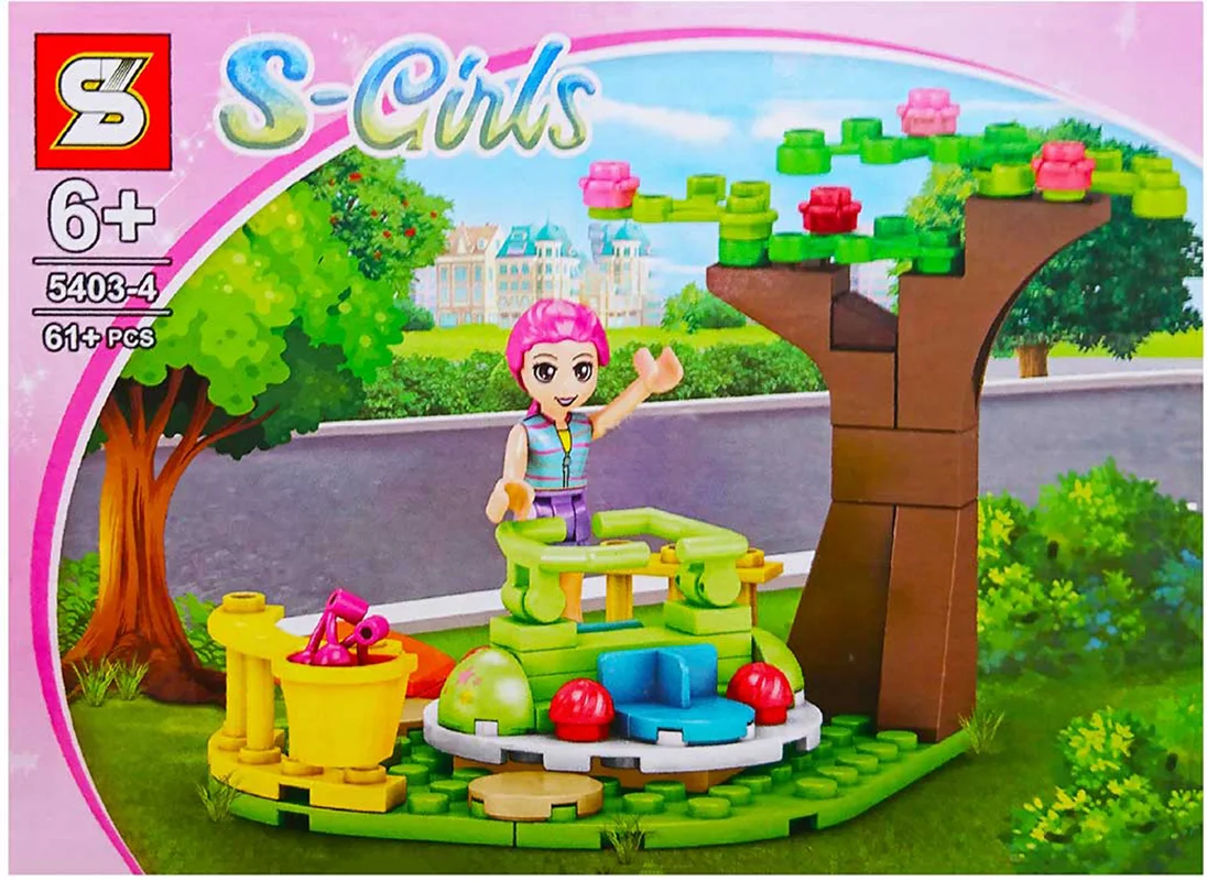 خرید لگو اس وای «شهر بازی همراه با 1 مینی فیگور، درخت» SY Block S-Girls Lego 5403-4