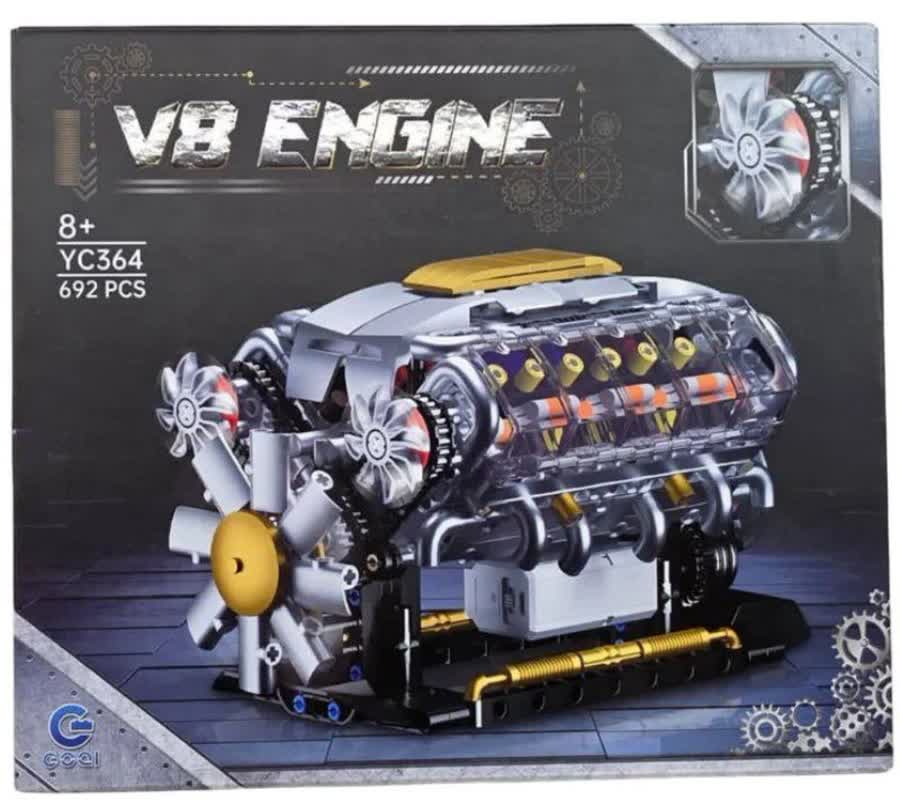لگو موتور 8 سیلندر (انجین) شارژی V8 engine YC364