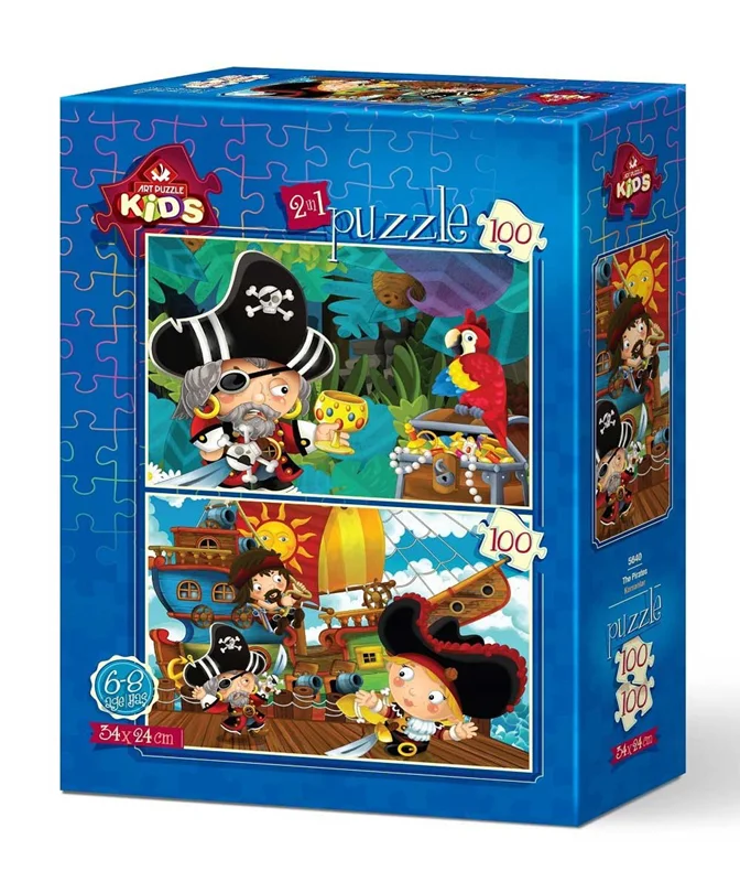 خرید آرت پازل 2x100 تکه کودکان «دزدان دریایی»  Heidi Art Puzzle Kids Pirates 2x100 Pieces 5640