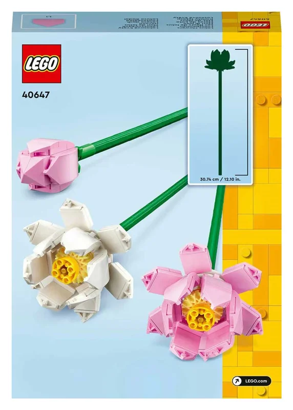 LEGO Lotus Flowers 40647 - مجموعه ساختنی گلهای لوتوس با جزئیات دقیق و طراحی زیبا