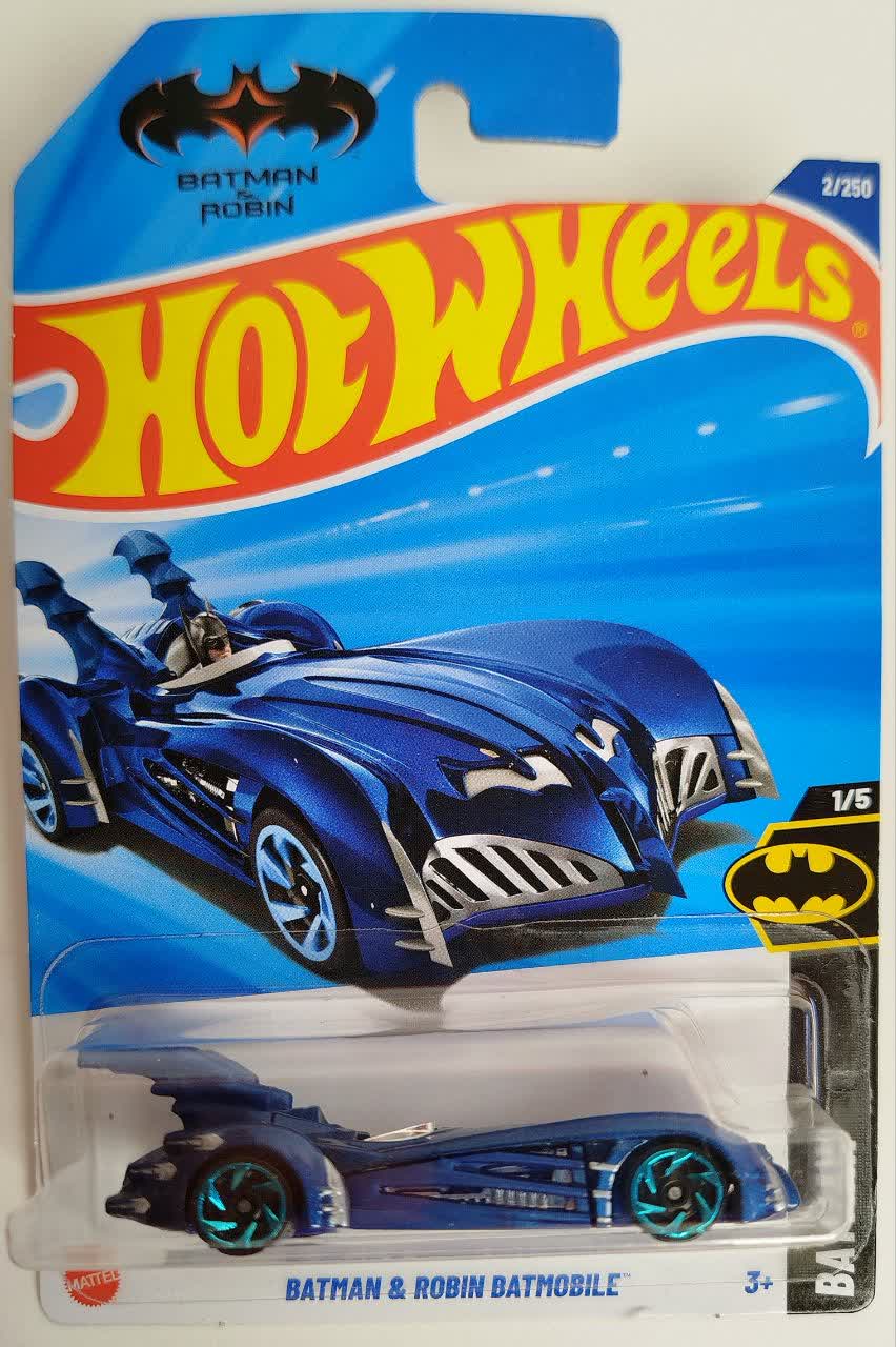 ماشین فلزی هات ویلز بتمن و رابین بتموبیل Batman & Robin Batmobile