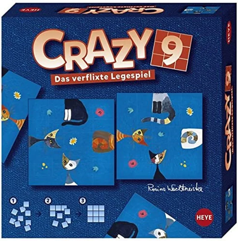 پازل هیه 9 تکه کودکان «گربه گروهبان»  2Heye Puzzle Wachtmeister Cats Crazy 9 Piece 28501