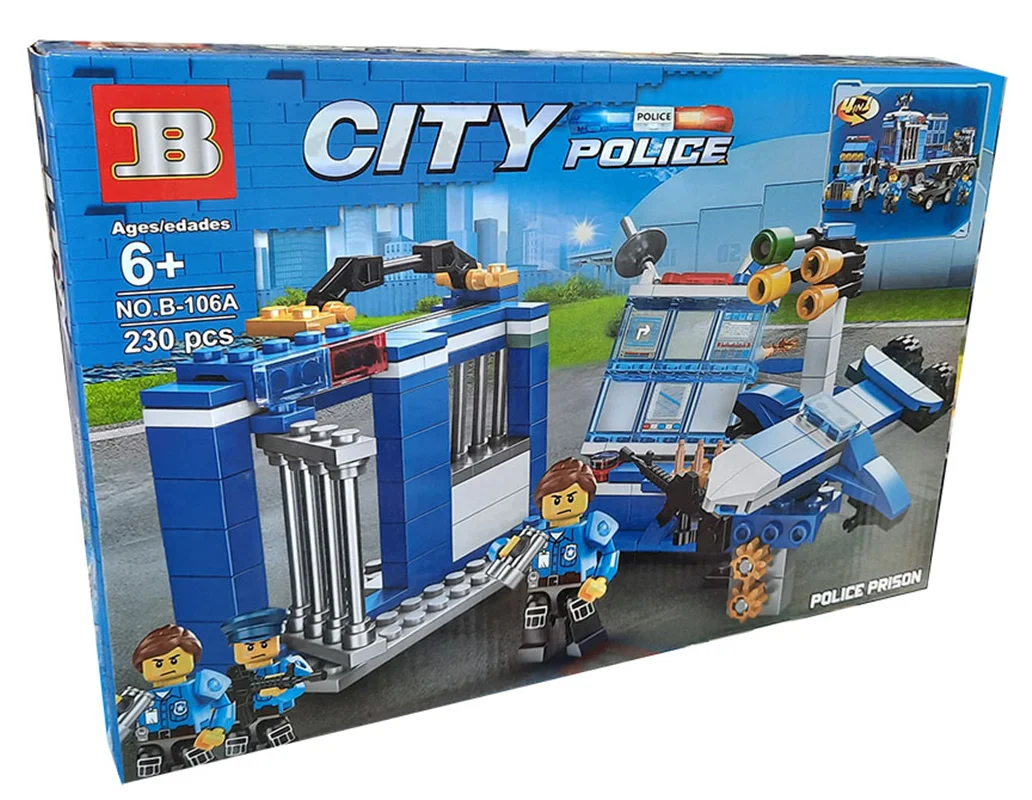خرید لگو آزمایشگاه، لگو  تریلی پلیس، لگو ماشین پلیس، لگو موتور، لگو مانیتور، لگو سیتی «ست 4 تایی پلیس» Lego City Police B-106A-B-C-D
