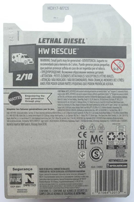 پشت بستهبندی ماشین فلزی هات ویلز لیتال دیزل  Lethal Diesel