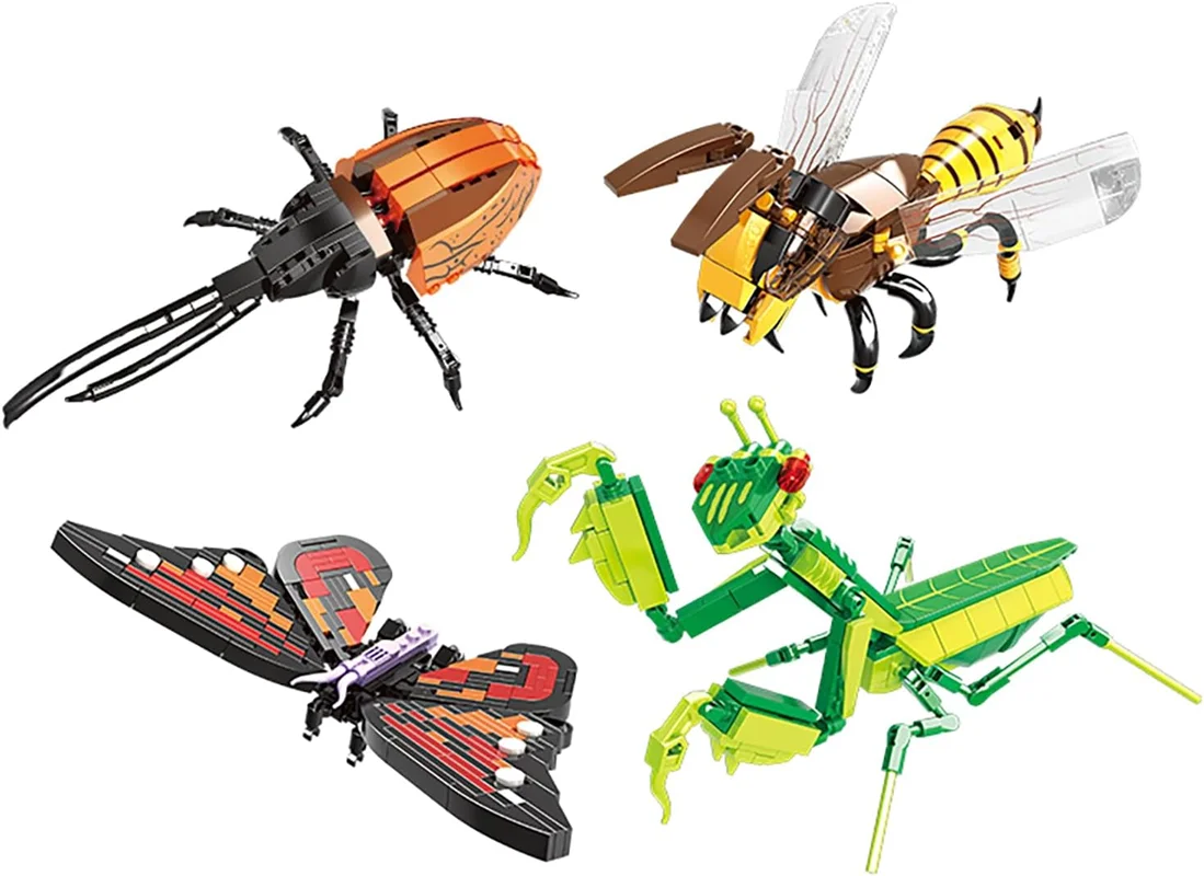نمایش ۴ مدل حشره لگو دنیای حشرات Insect World