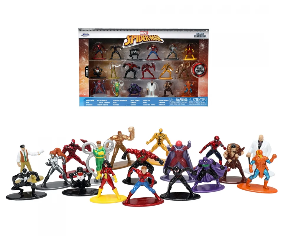 خرید نانو متال فیگور  جادا مارول اسپایدرمن «بسته 18 تایی سری 8» Marvel Spider Man Nano Metalfigs 18-Pack Figure Series 8