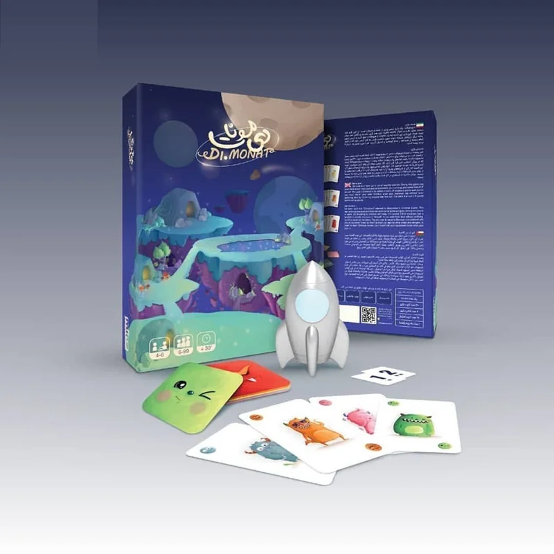 جعبه و کارت خرید بازی فکری دی مونات Di-Monat Robot Board Game